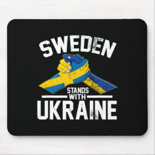 Tapis De Souris La Suède avec l'Ukraine Drapeau ukrainien suédois