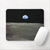 Tapis De Souris La Terre de Lune dans l'espace noir (Avec souris)