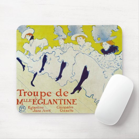 Tapis De Souris La Troupe de Mlle Eglantine par Toulouse Lautrec (Avec souris)