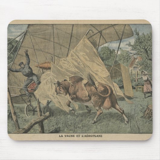 Tapis De Souris La vache et l'avion (Devant)