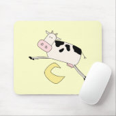 Tapis De Souris La vache saute par-dessus des T-shirts et des cade (Avec souris)