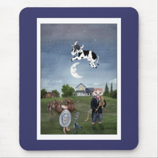Tapis De Souris La vache sautée au-dessus de la lune