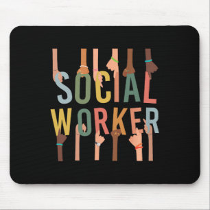 Tapis De Souris La vie d'assistant social drôle Mois du travail so
