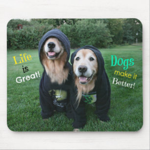 Tapis De Souris La vie de golden retriever est grande