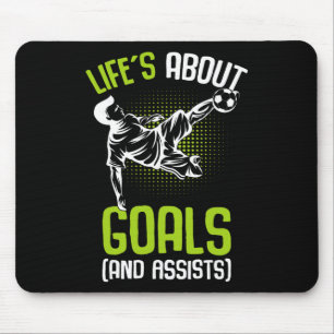 Tapis De Souris La vie est faite d'objectifs Joueur de football Ga