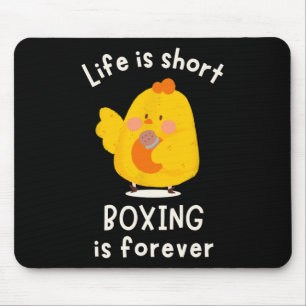 Tapis De Souris La Vie Est La Boxe Courte Est Une Motivation Forma
