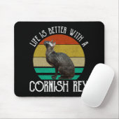 Tapis De Souris La vie est meilleure avec un Cornish Rex (Avec souris)