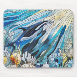 Tapis De Souris La vie océanique - Mosaïque d'art numérique
