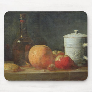 Tapis De Souris La vie toujours avec la bouteille de fruit et de