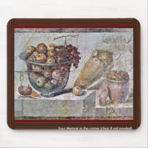 Tapis De Souris La vie toujours avec le bol en verre de fruit et