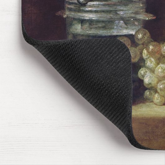 Tapis De Souris La vie toujours avec un panier des pêches (Coin)