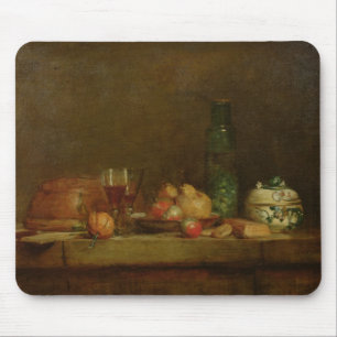 Tapis De Souris La vie toujours avec une bouteille d'olives, 1760