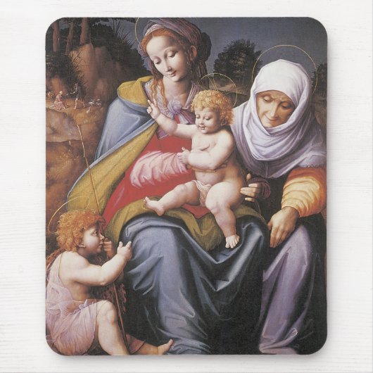 Tapis De Souris La Vierge et l'Enfant avec St Elizabeth (Devant)