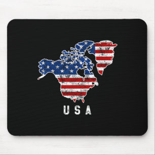Tapis De Souris La vision drôle de Trump de la carte des États-Uni