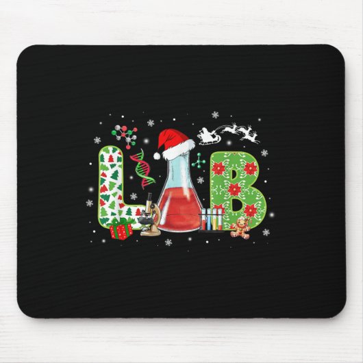 Tapis De Souris Lab Christmas Laboratory Technician Science Xmas S (Devant)
