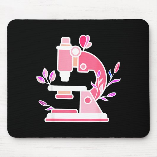 Tapis De Souris Lab Science Floral Microscope Biologist Science Va (Devant)