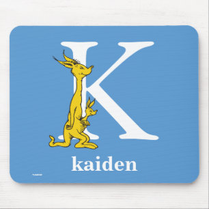 Tapis De Souris L'ABC de Dr Seuss : Lettre K - Blanc Ajoutez vot