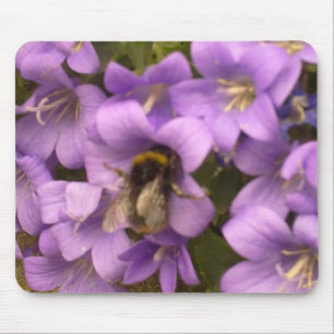 Tapis De Souris L'abeille sur le pourpre fleurit Mousepad