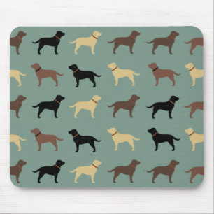 Tapis De Souris Laboratoires de Motif des silhouettes de chien des