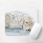 Tapis De Souris Labradoodle somnolent Mousepad (Avec souris)