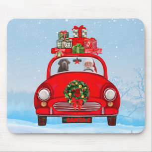 Tapis De Souris Labrador Chien En Voiture Avec Le Père Noël