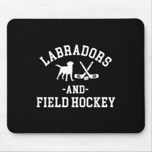 Tapis De Souris Labrador chocolat jaune noir Maman Papa et hockey