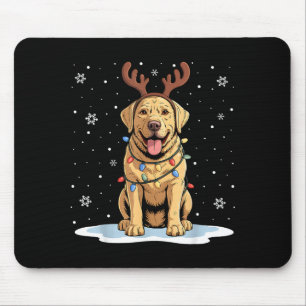 Tapis De Souris Labrador jaune Noël Renne Amoureux des chiens X