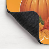 Tapis De Souris Labrador Noir avec feuilles d'automne et Citrouill (Coin)