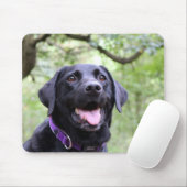 Tapis De Souris Labrador noir heureux (Avec souris)