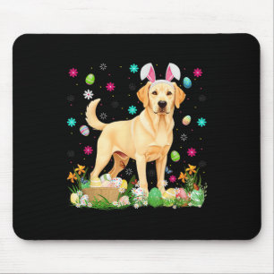 Tapis De Souris Labrador Retriever Chien Chasse aux oeufs de Pâque