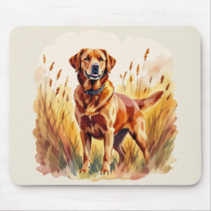 Tapis De Souris Labrador Retriever Chien Rouge Renard