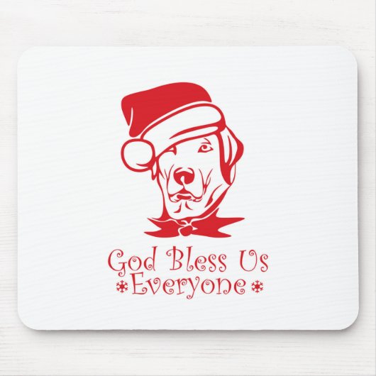 Tapis De Souris Labrador retriever dog wearing Santa Claus hat (Devant)