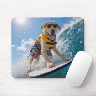 Tapis De Souris Labrador Retriever faisant du surf