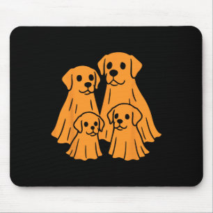 Tapis De Souris Labrador Retriever Halloween Ghost Famille Drôle D