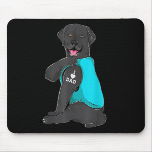 Tapis De Souris Labrador Retriever I Love Papa Tattoo Apparel, Chi