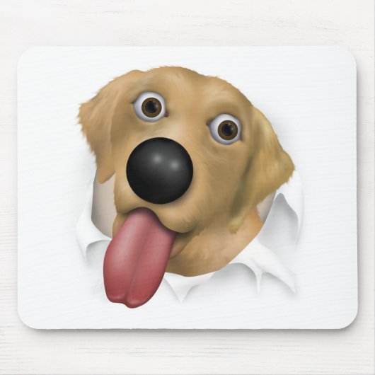 Tapis De Souris Labrador retriever (jaune) éclatant (Devant)