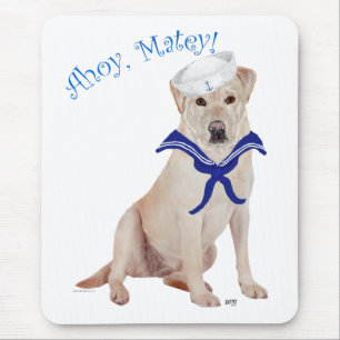 Tapis De Souris Labrador Retriever Jaune Marin