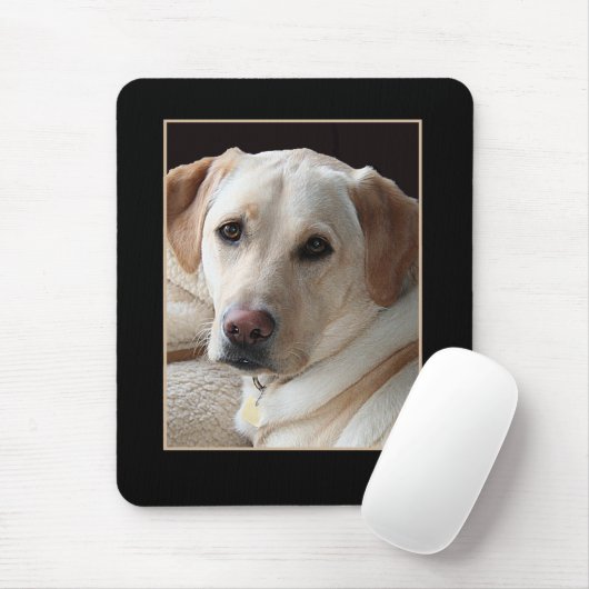Tapis De Souris Labrador retriever jaune Mousepad (Avec souris)