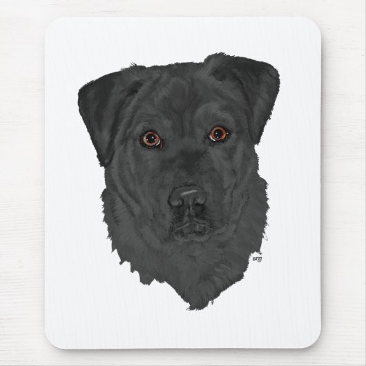 Tapis De Souris Labrador Retriever noir (Devant)