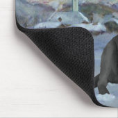 Tapis De Souris Labrador Retriever noir de Noël (Coin)