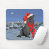 Tapis De Souris Labrador Retriever noir de Noël (Avec souris)