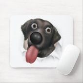 Tapis De Souris Labrador retriever (noir) éclatant (Avec souris)