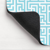 Tapis De Souris Labyrinthe bleu clair et blanc (Coin)