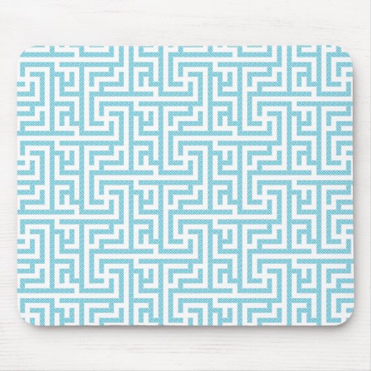 Tapis De Souris Labyrinthe bleu clair et blanc (Devant)