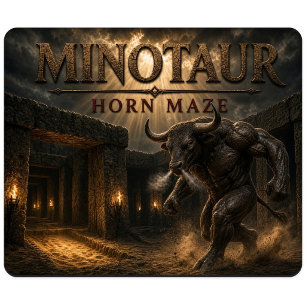 Tapis De Souris Labyrinthe de Corne de Minotaure Réalisme Sombre