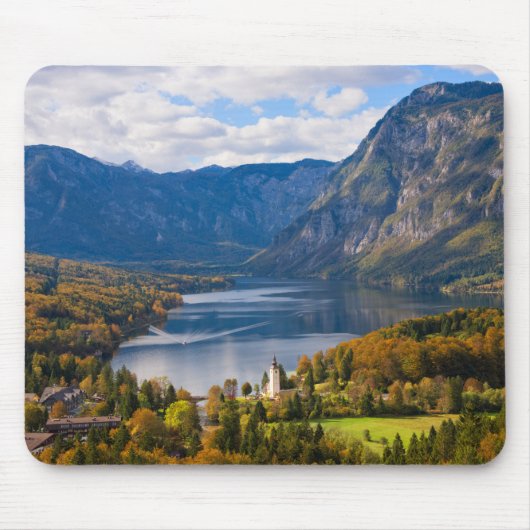 Tapis De Souris Lac Bohinj en Slovénie en automne (Devant)