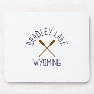 Tapis De Souris Lac Bradley Wyoming Plein Air Vintage 1
