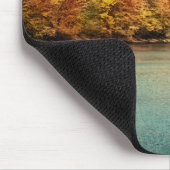 Tapis De Souris Lac Forêt Arbres Eau Monogramme Souris Initiale Pa (Coin)