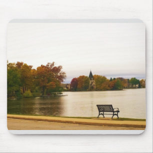 Tapis De Souris Lac Fowler en automne, WI