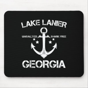 Tapis De Souris Lac Lanier Géorgie Pêche Drôle Camping Été G